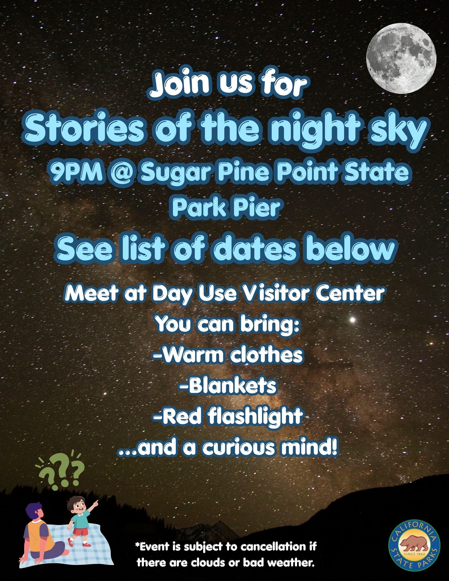 invitation to stargazing program at 9PM at SPP